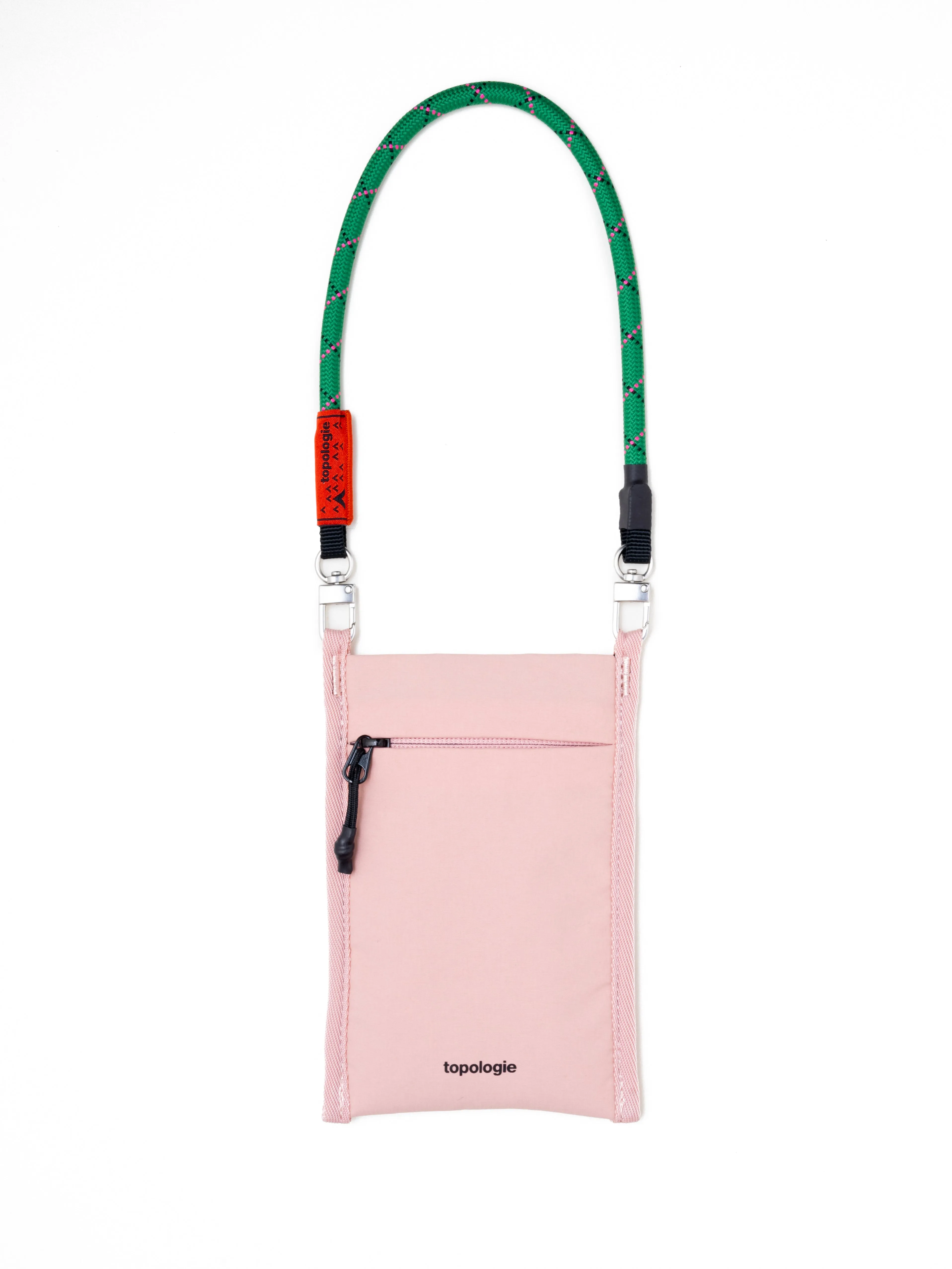 Phone Sleeve / Peach / 8.0mm Wrist Strap Emerald Fuchsia