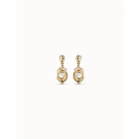 Planets White Pearl Shell Earrings