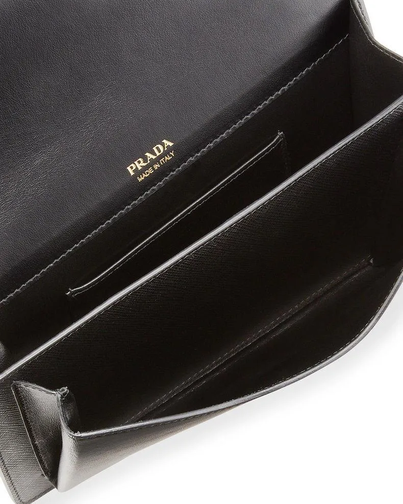 Prada Monochrome Crossbody Bag Black