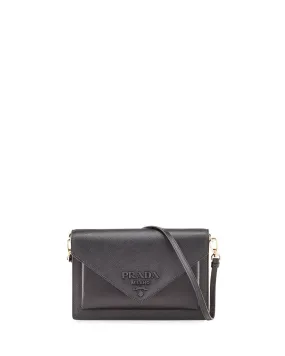 Prada Monochrome Crossbody Bag Black