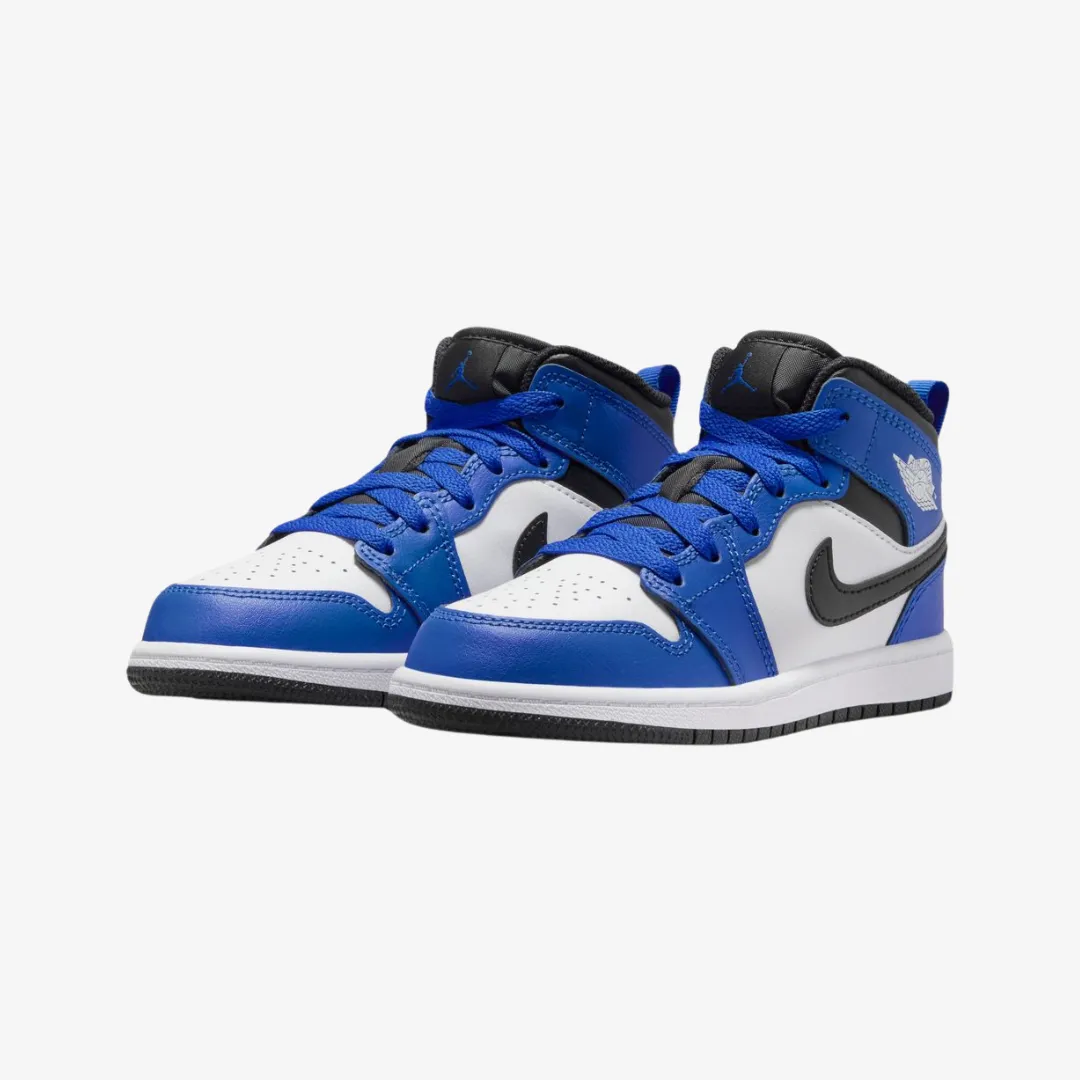 preschool jordan 1 mid (game royal/black)