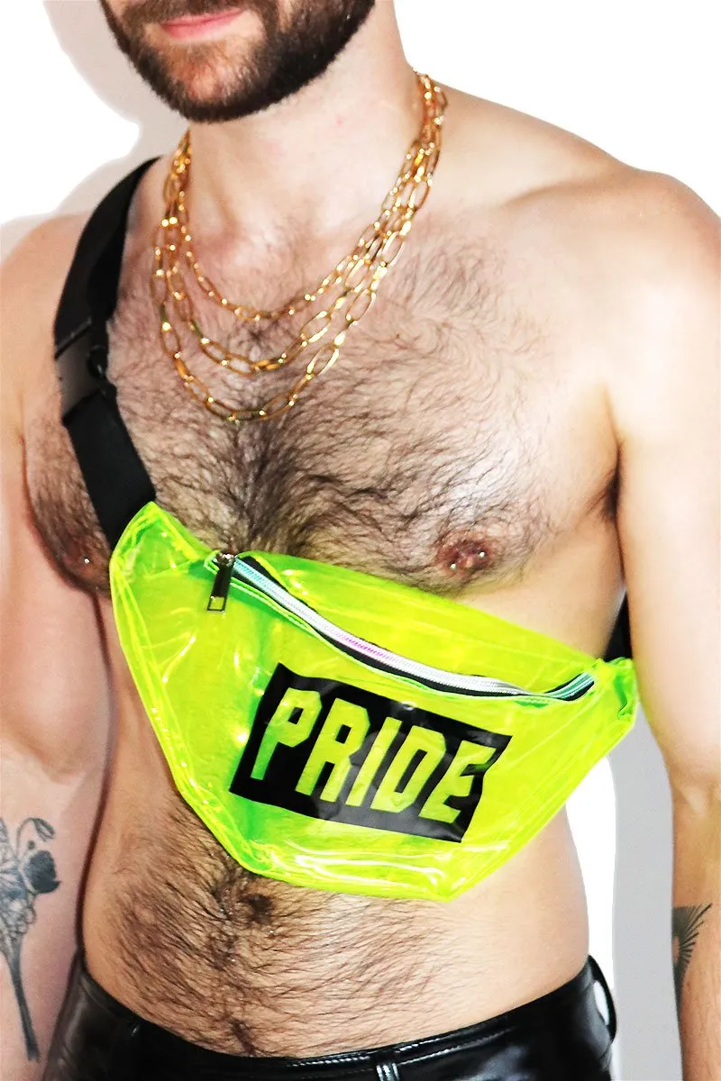 Pride Vinyl Fanny Pack-Neon Yellow