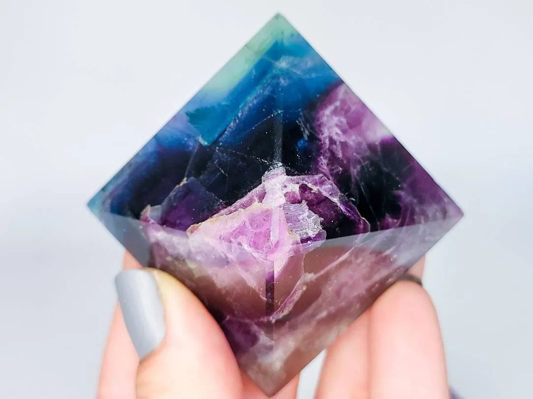 Rainbow Fluorite Crystal Pyramids