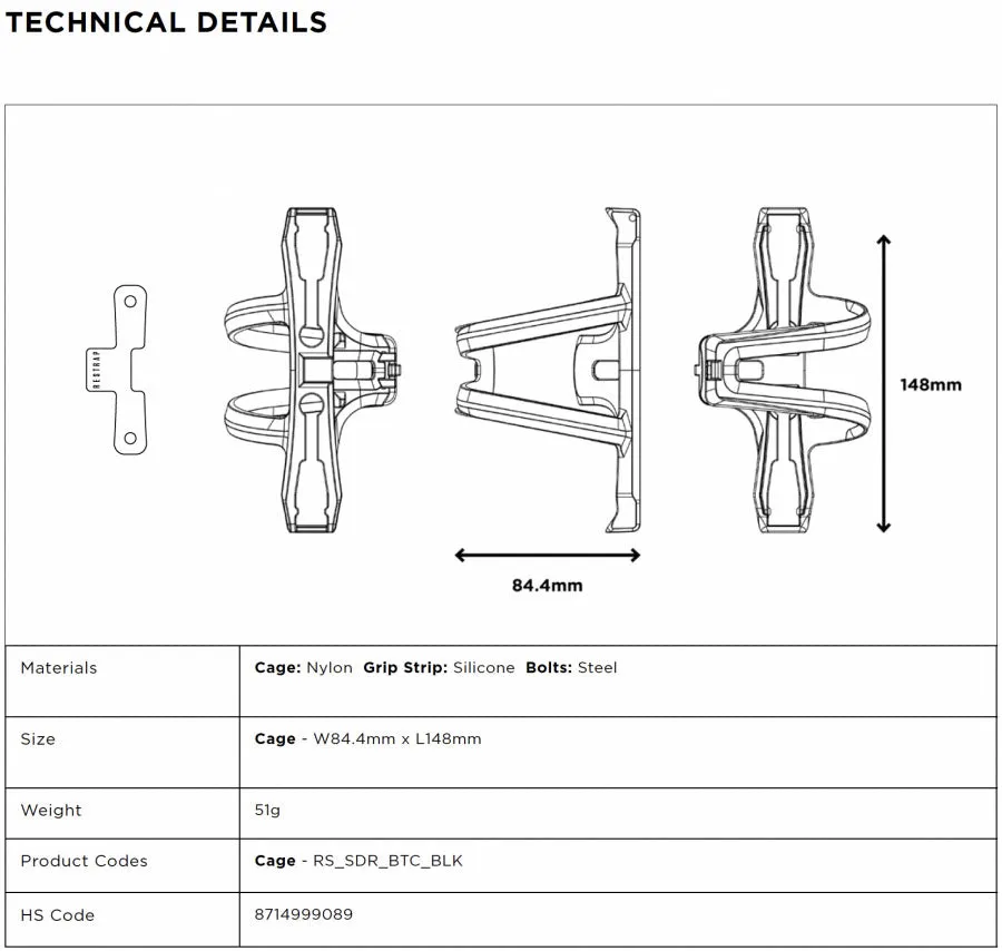 Restrap Side Release Bottle Cage