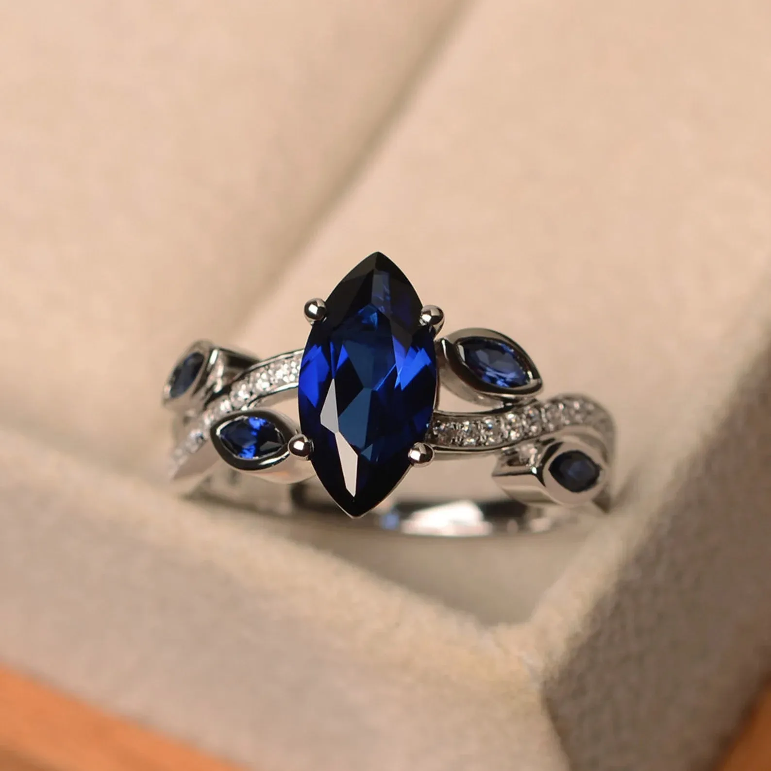 Sapphire Obsession Silver Ring