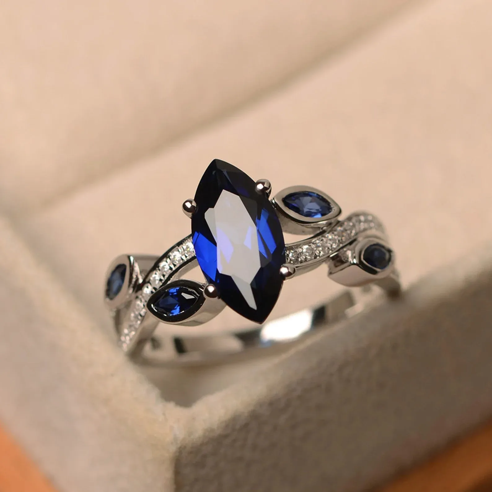 Sapphire Obsession Silver Ring