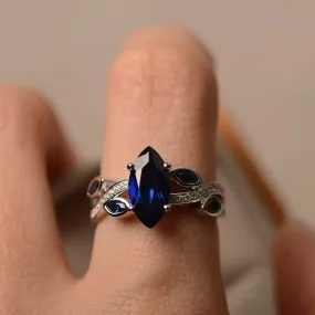 Sapphire Obsession Silver Ring