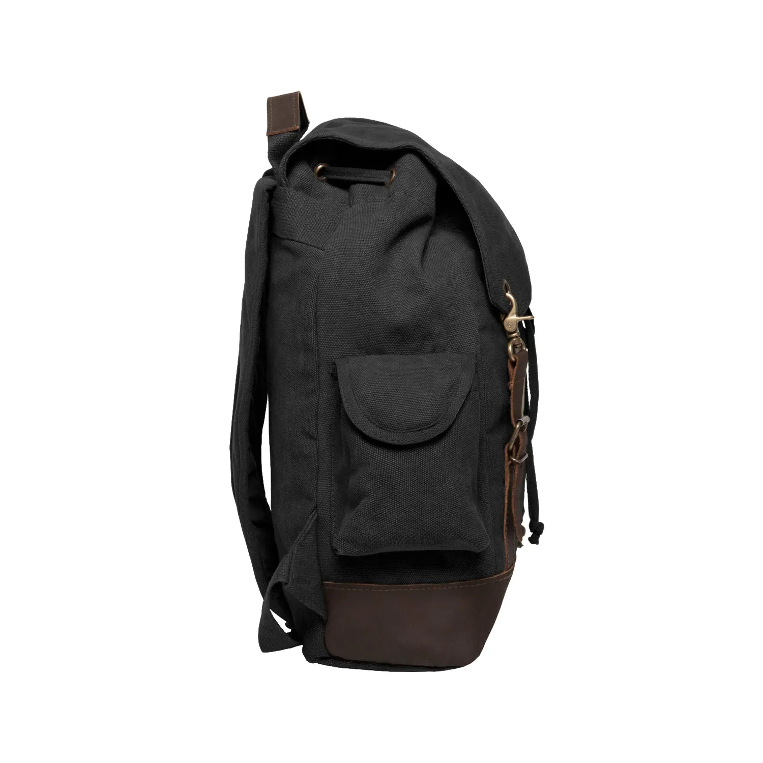 Scribble Skull Vintage Canvas Rucksack Backpack with Leather Straps