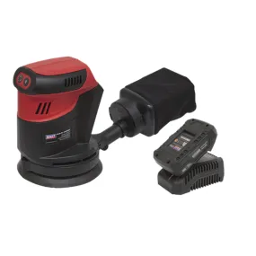 Sealey CP20VOSKIT1 20V 2Ah SV20 Series Ø125mm Cordless Orbital Palm Sander Kit