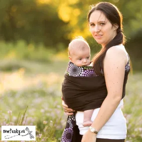 Sewfunky Designer Baby Sling Disco Dot on Espresso #SF033