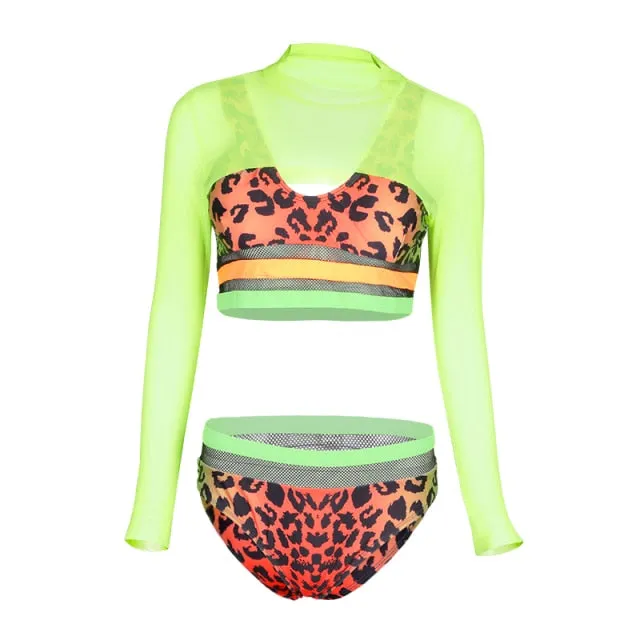 Sexy Leopard Rave Set with Fanny Pack