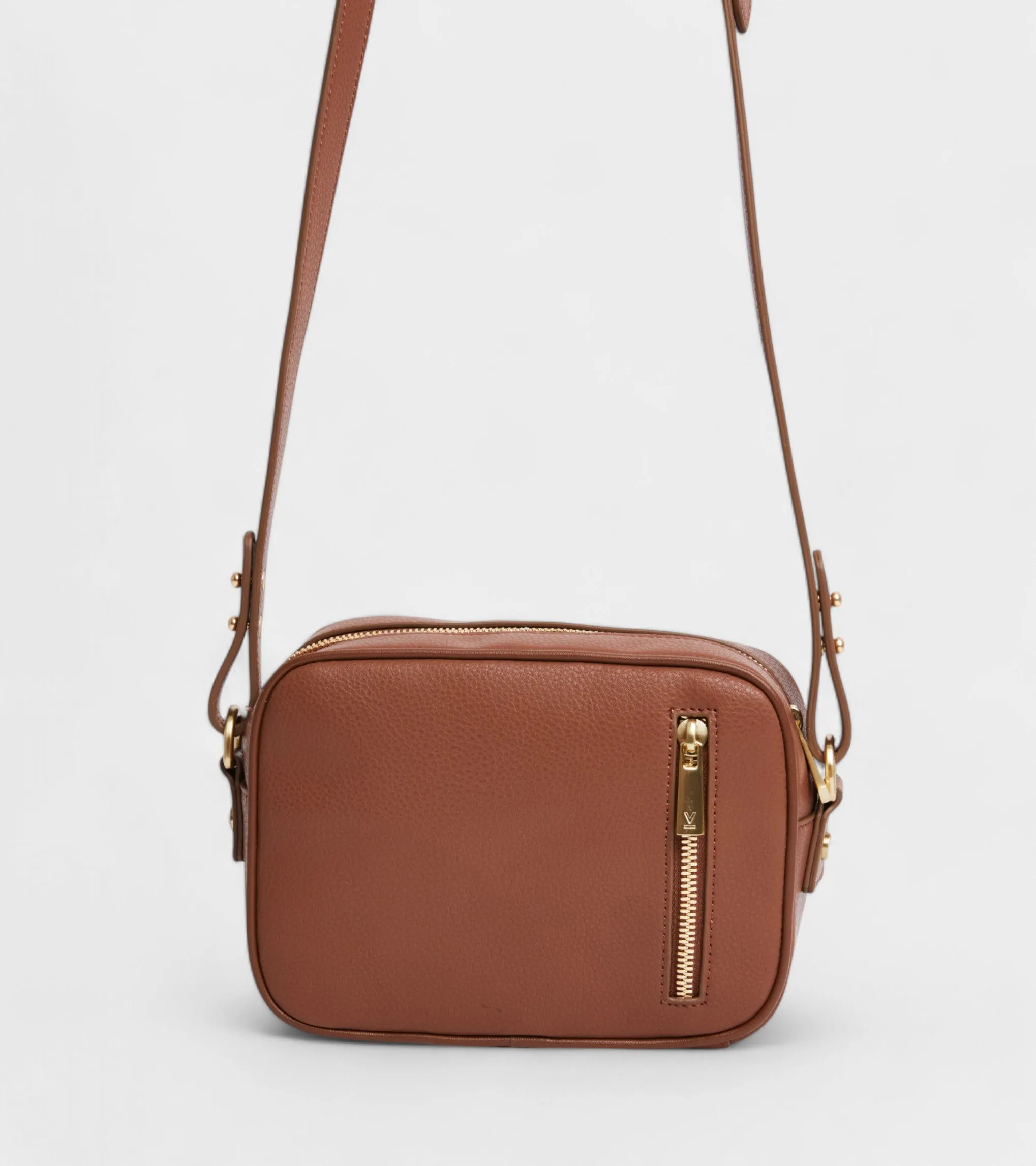 Silvie Vegan Bio-Based Bamboo Dual-Look Bamboo Crossbody Bag in Brown