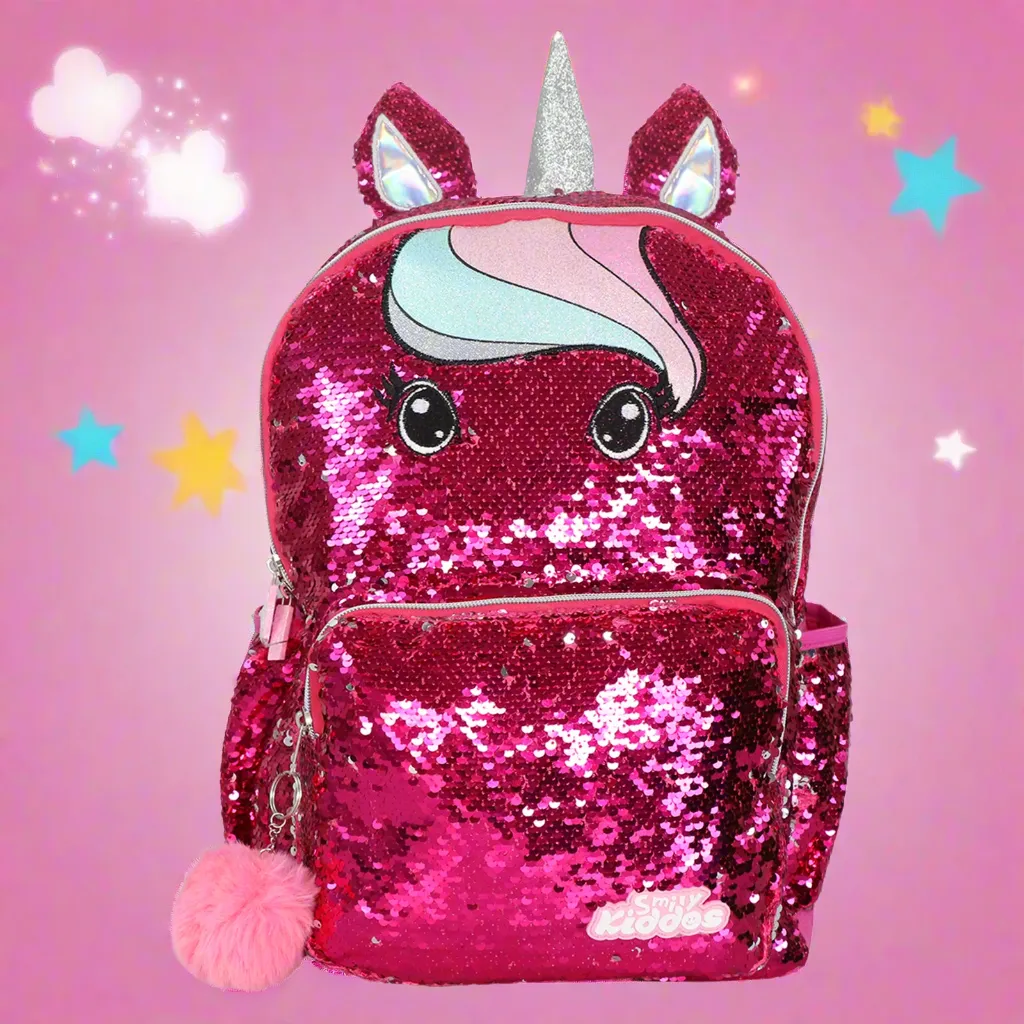 Smily Kiddos Starlight Unicorn Sequin Backpack For Girls