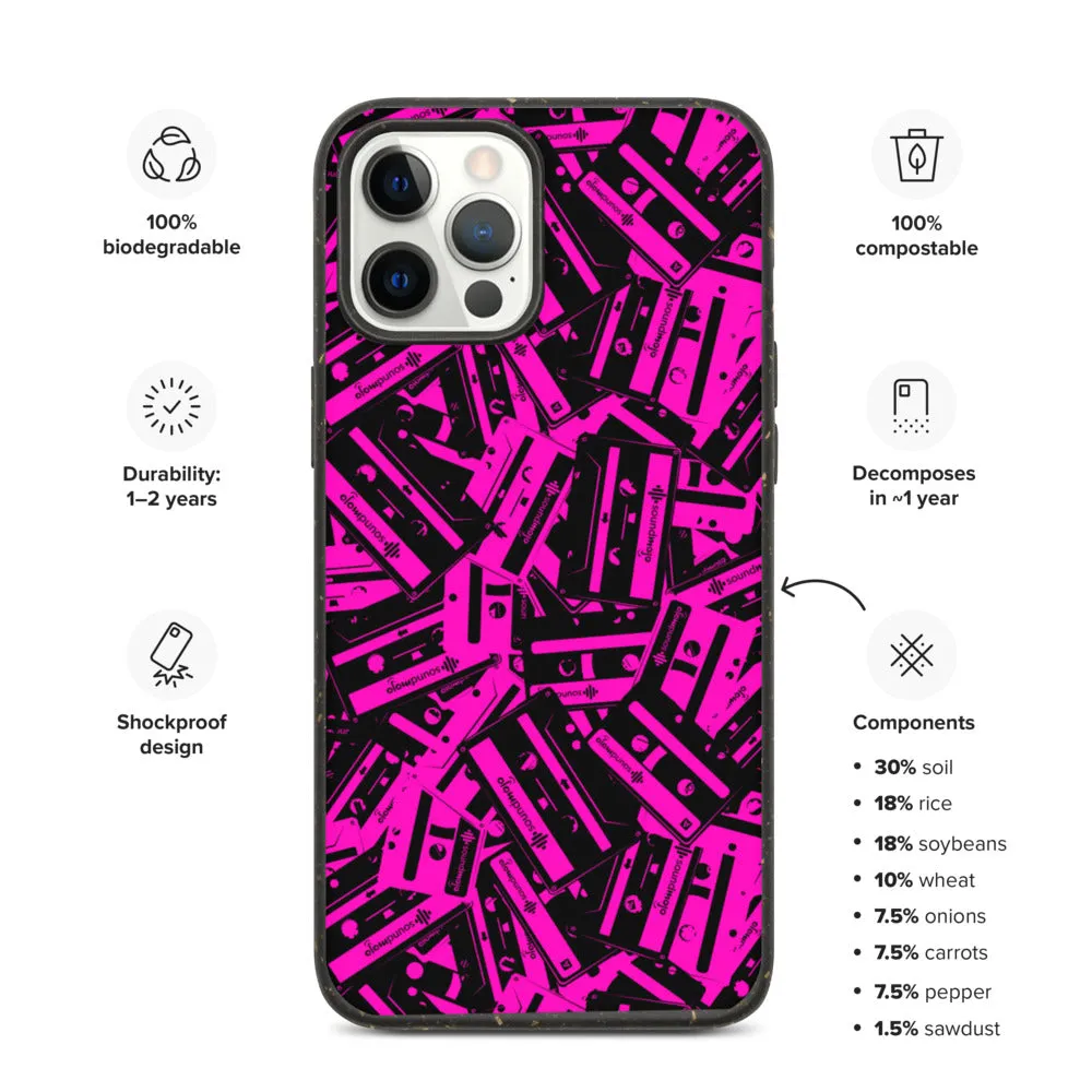 SoundMojo Retro Cassette Pattern iPhone Case