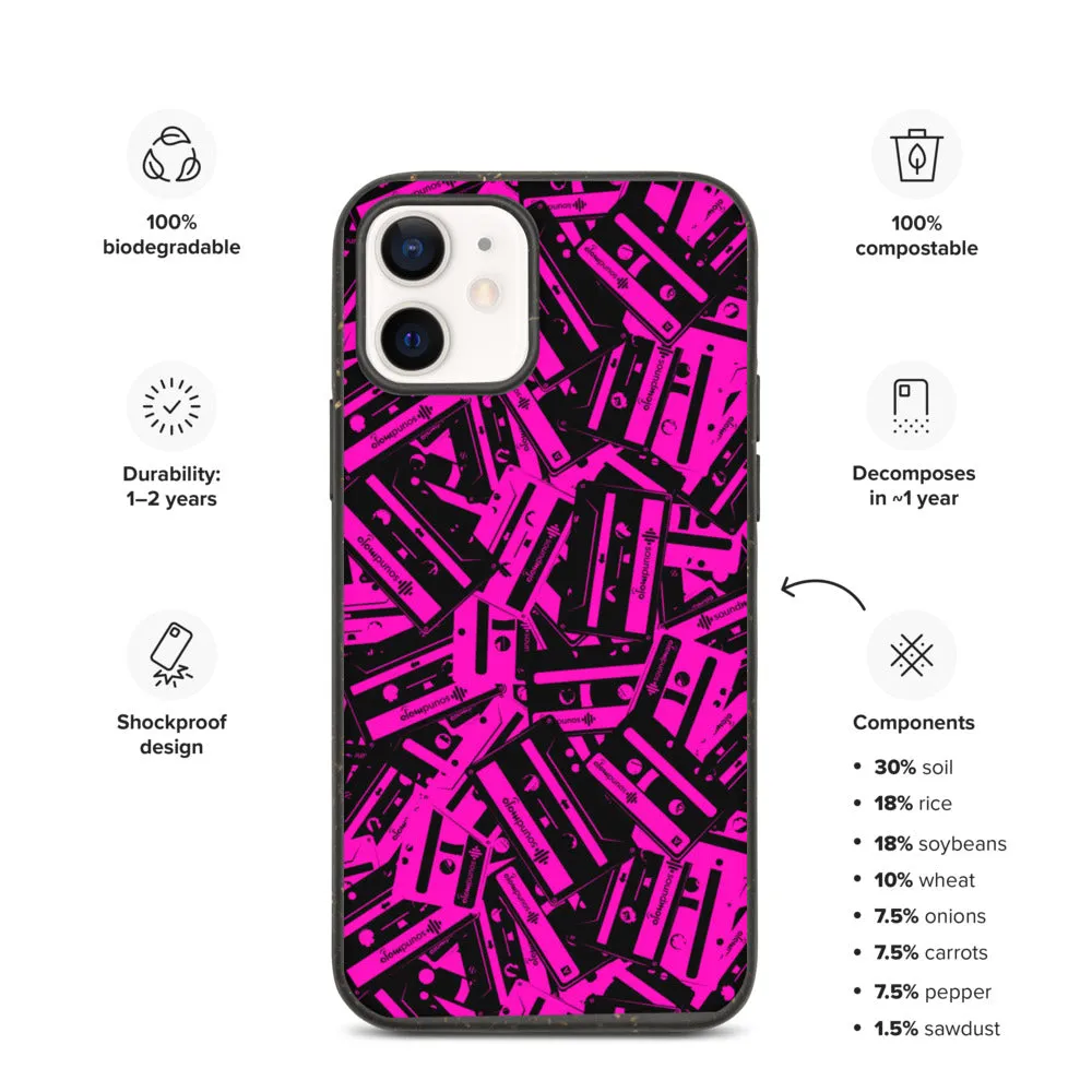 SoundMojo Retro Cassette Pattern iPhone Case