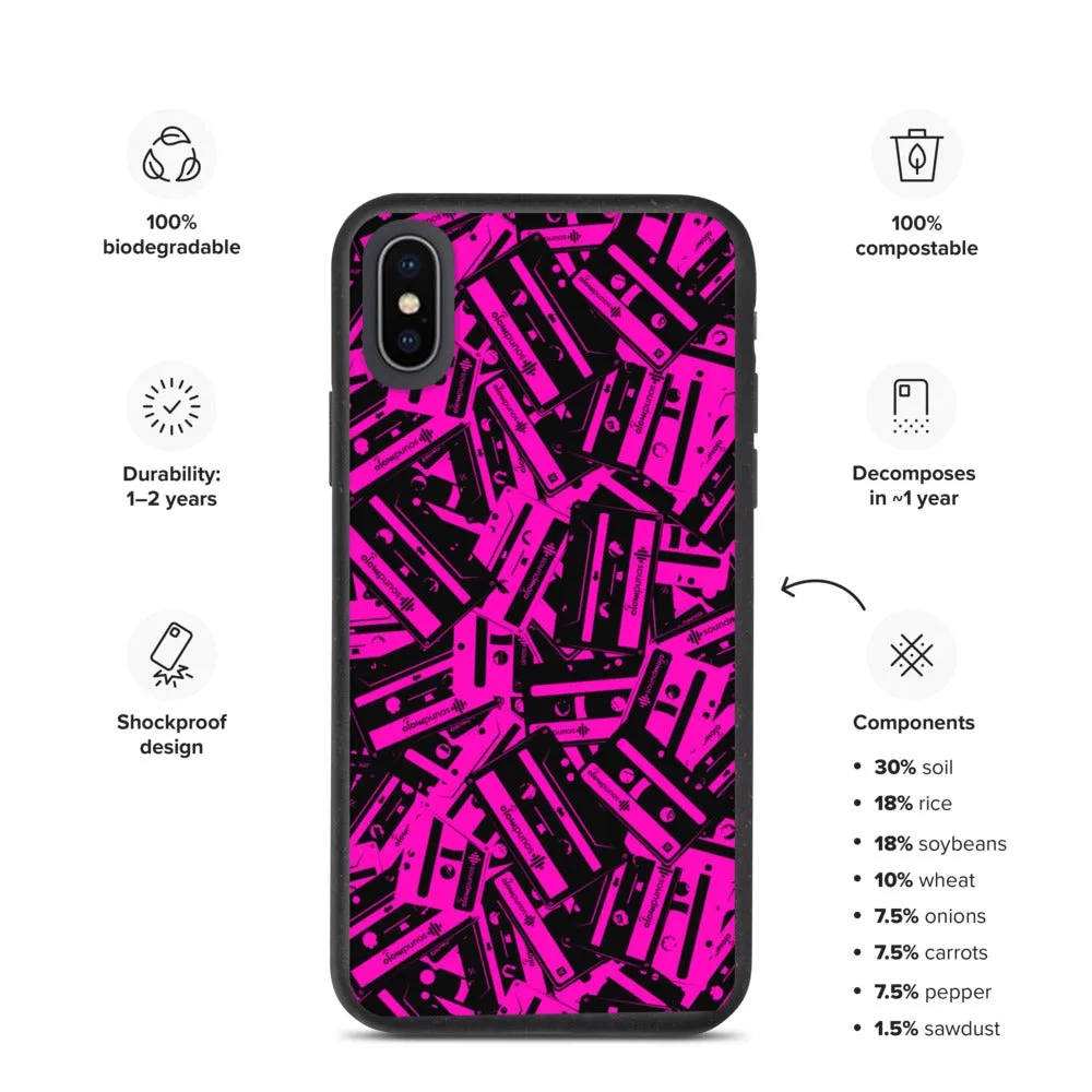 SoundMojo Retro Cassette Pattern iPhone Case