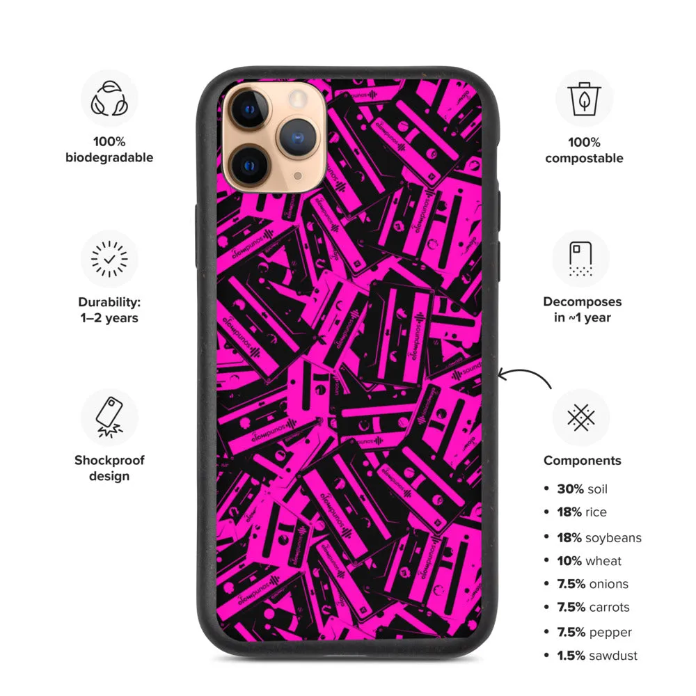 SoundMojo Retro Cassette Pattern iPhone Case