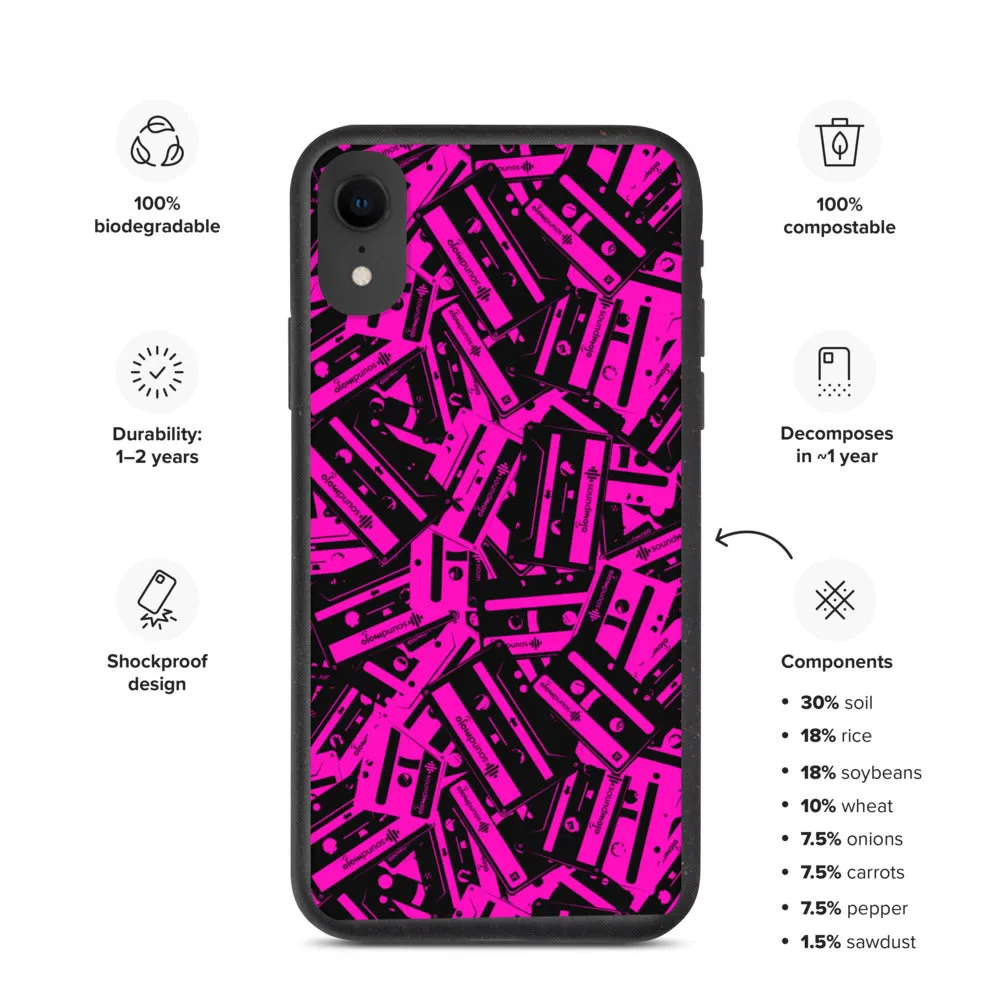 SoundMojo Retro Cassette Pattern iPhone Case