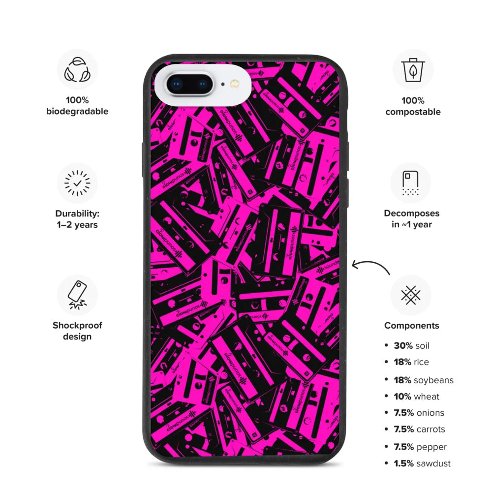 SoundMojo Retro Cassette Pattern iPhone Case