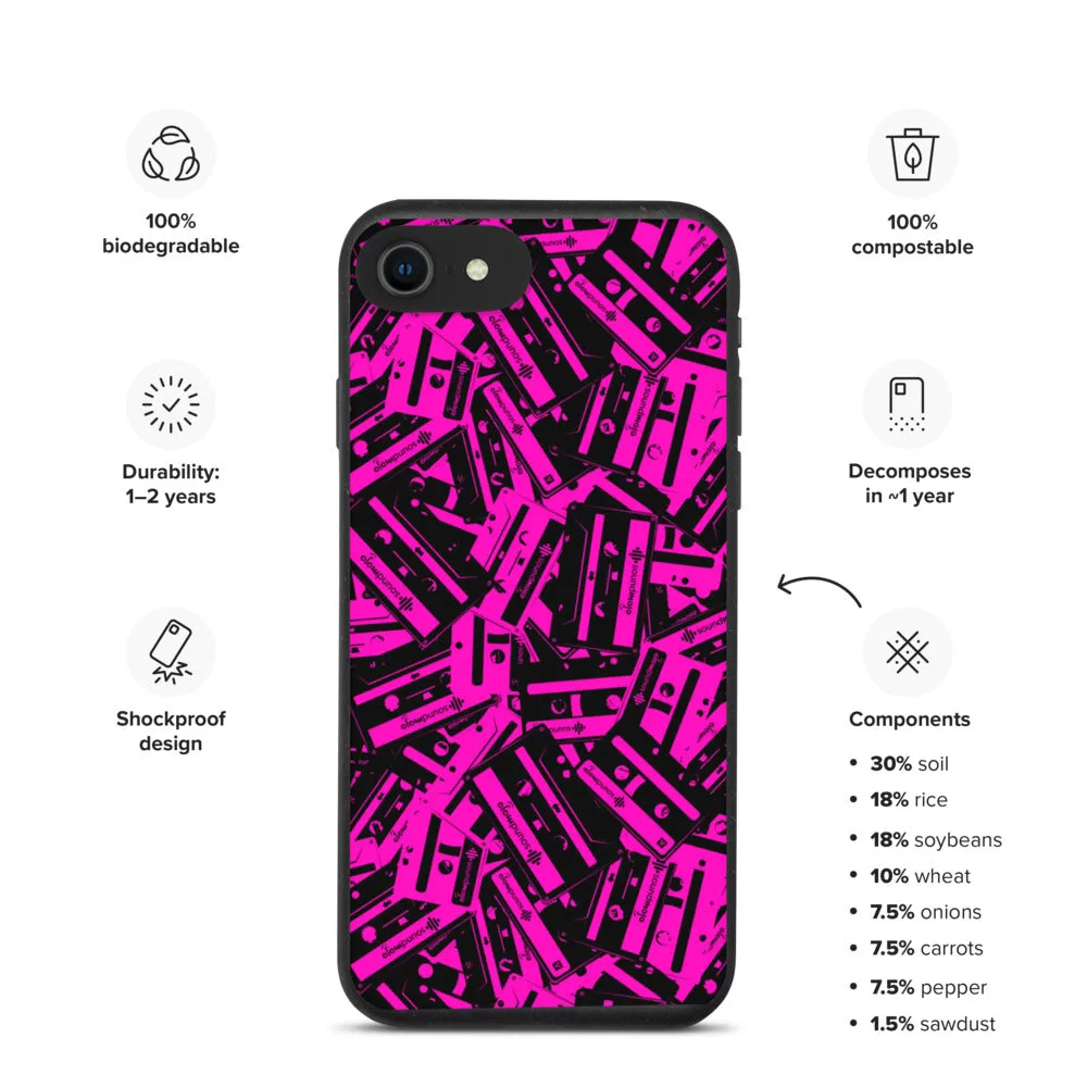 SoundMojo Retro Cassette Pattern iPhone Case