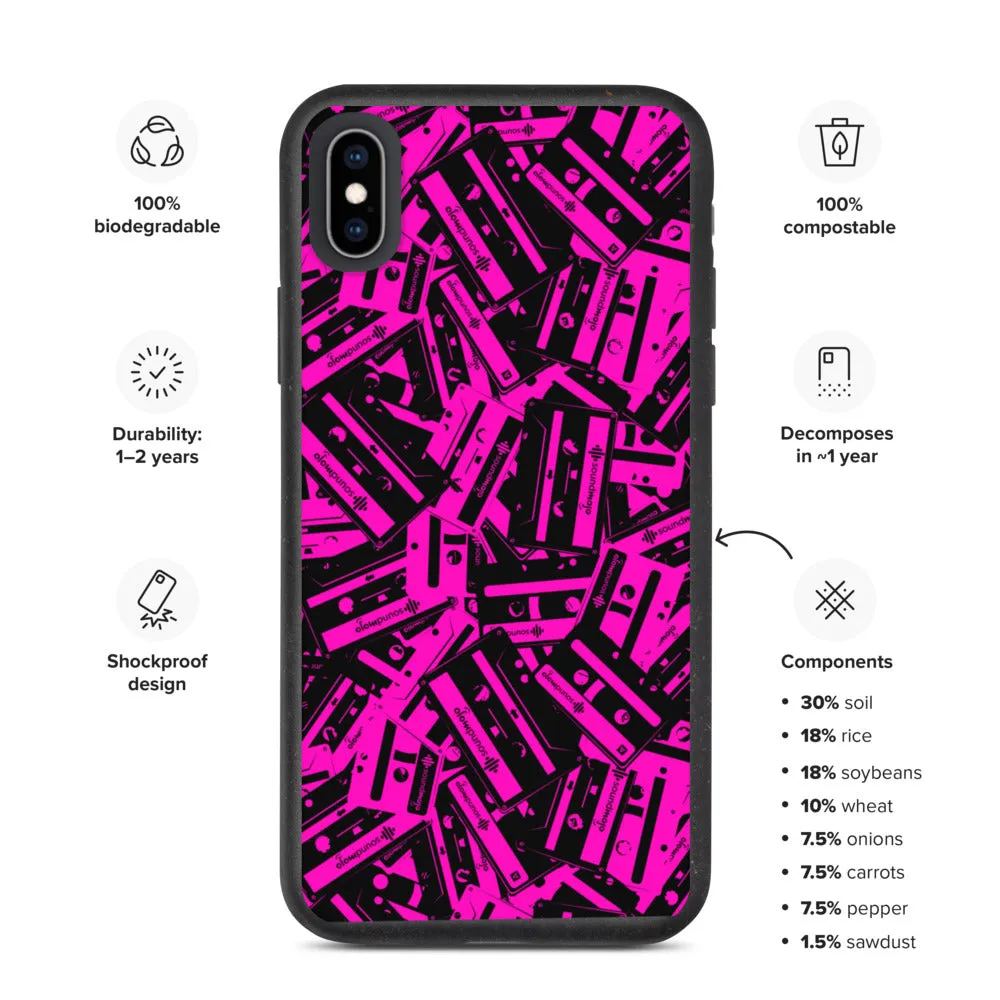 SoundMojo Retro Cassette Pattern iPhone Case