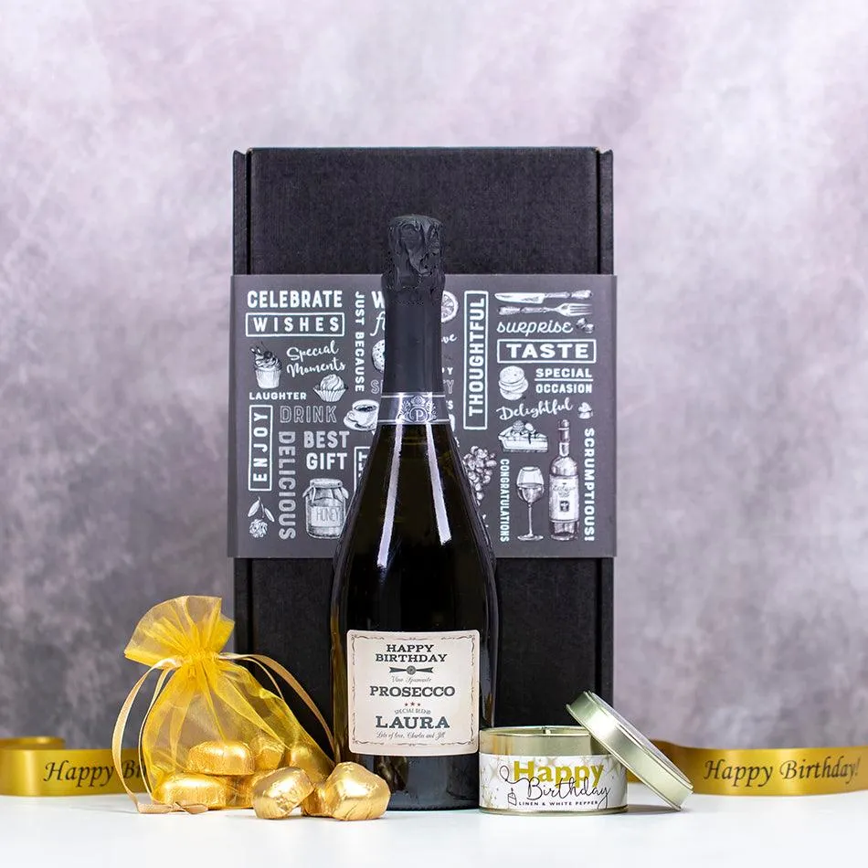 Sparkling Birthday Prosecco and Chocolates Gift Box