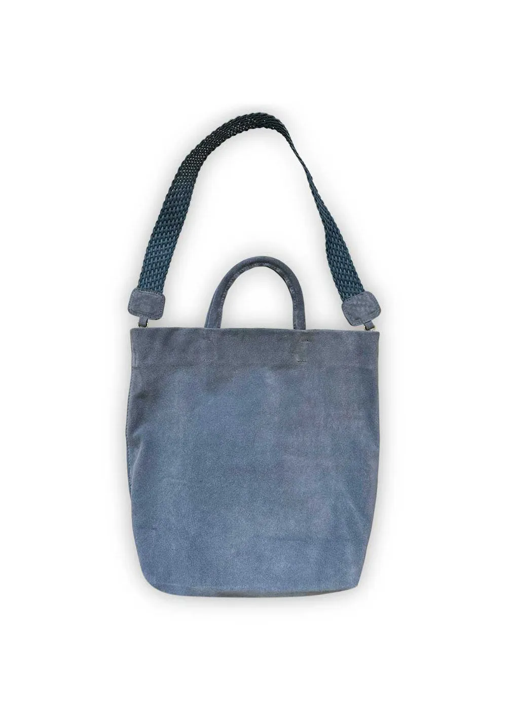 Suede Tote, Wedgwood Blue