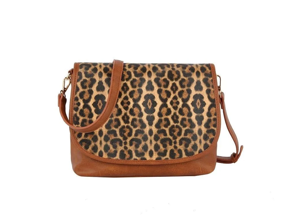 TD0011 Leopard Flap Over Crossbody