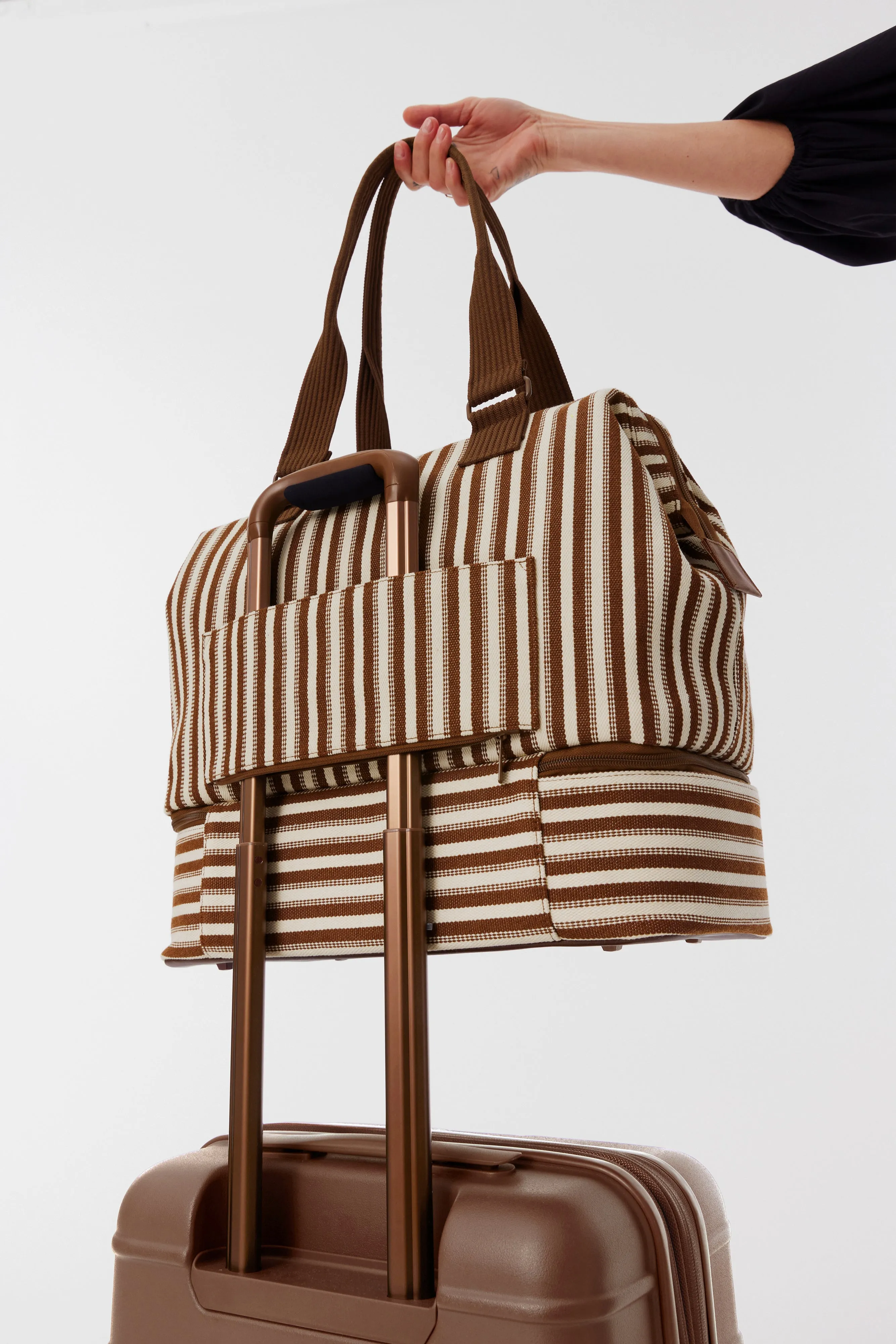 The Mini Weekender in Maple Stripe