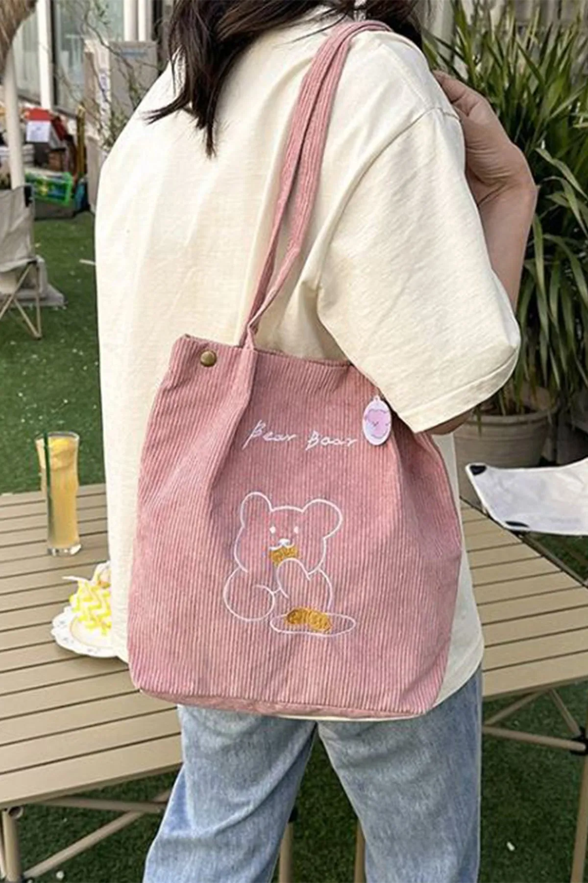 Tote Bear Embroidered Bag - A23 - WHB0055