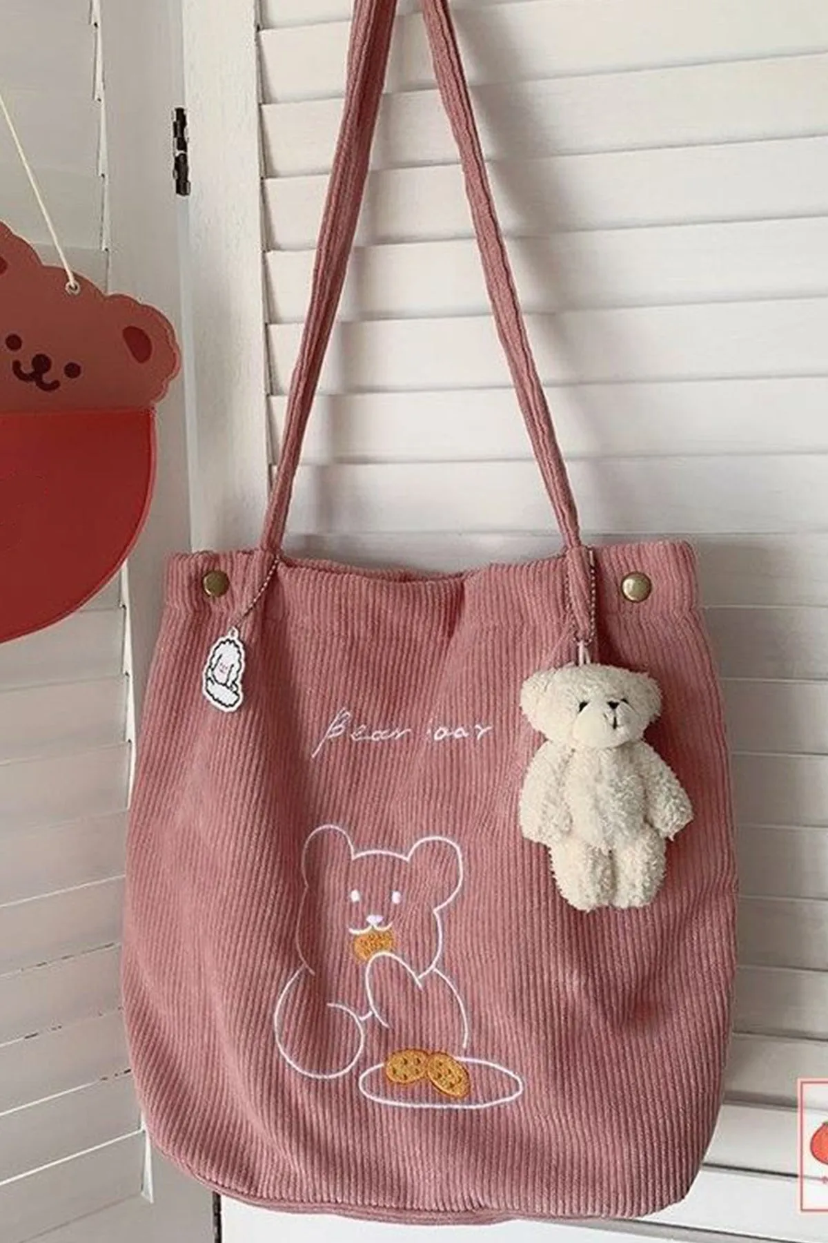 Tote Bear Embroidered Bag - A23 - WHB0055