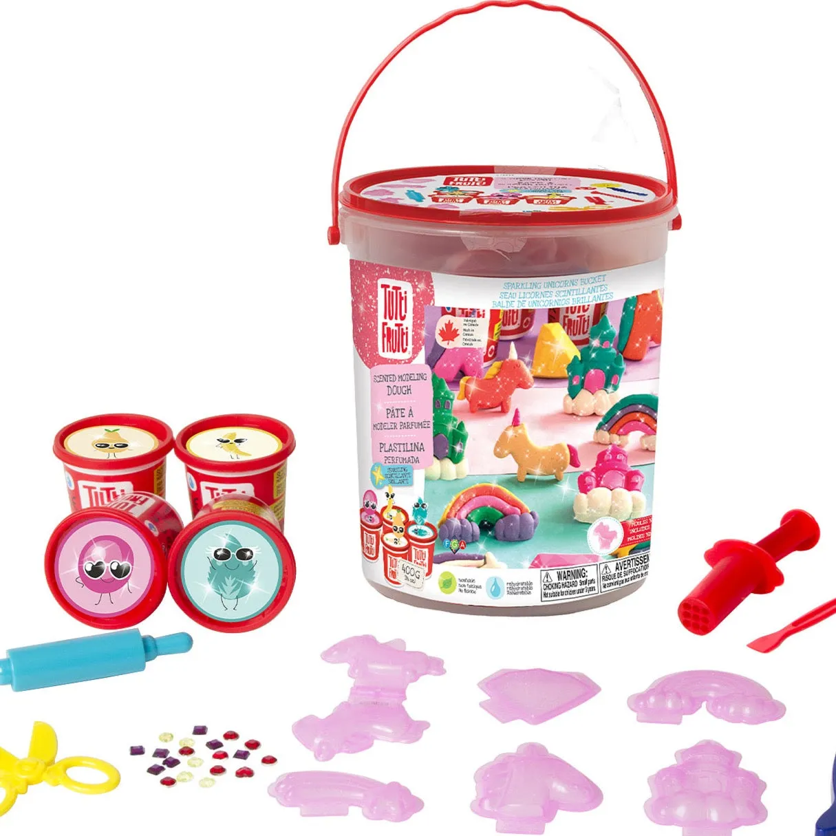 Tutti Frutti Dough Kit - Sparkling Unicorns Bucket