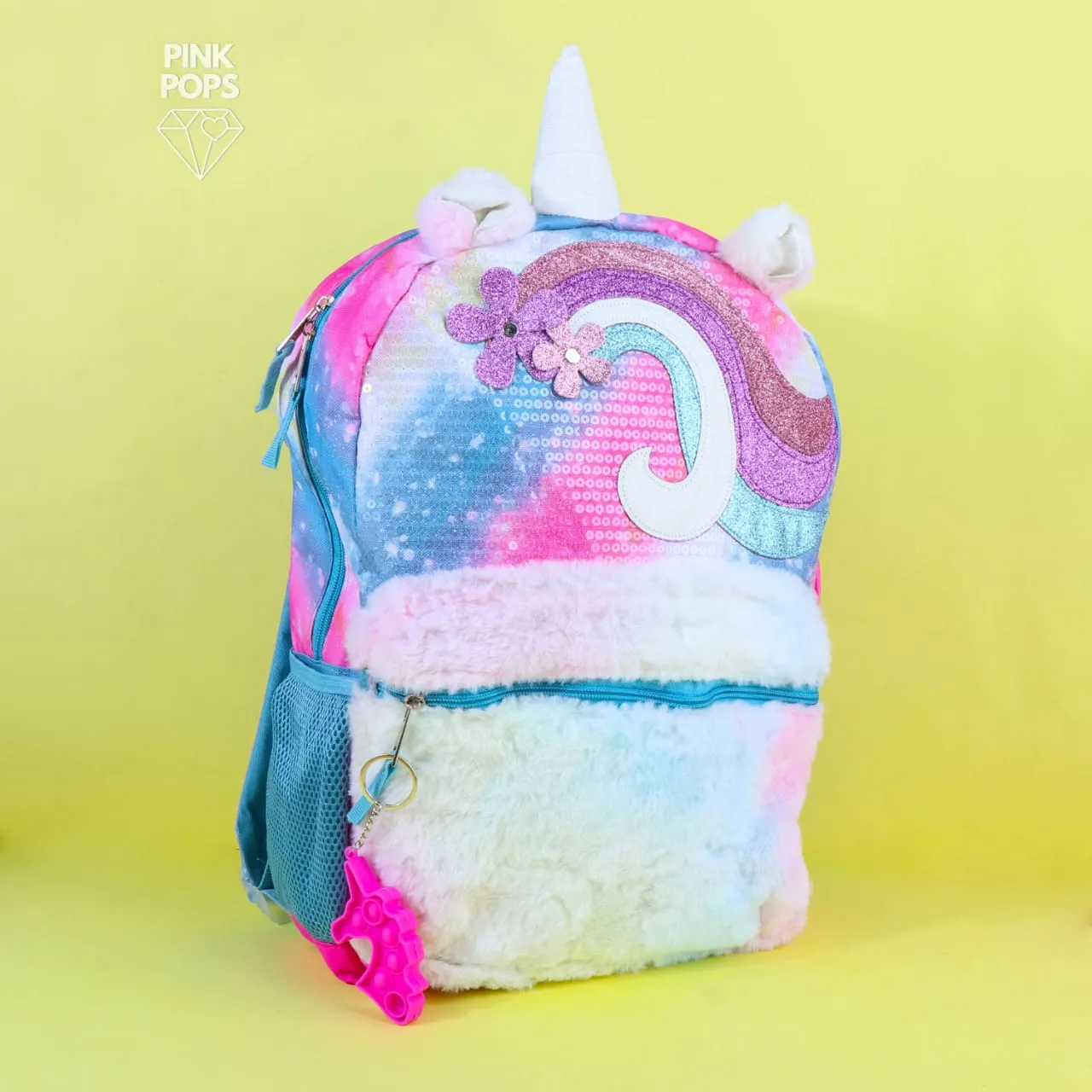 Unicorn Plush Sequin Backpack