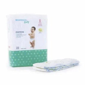 Unisex Baby Diaper McKesson Tab Closure Size 6 Disposable Moderate Absorbency Count of 1 By McKesson