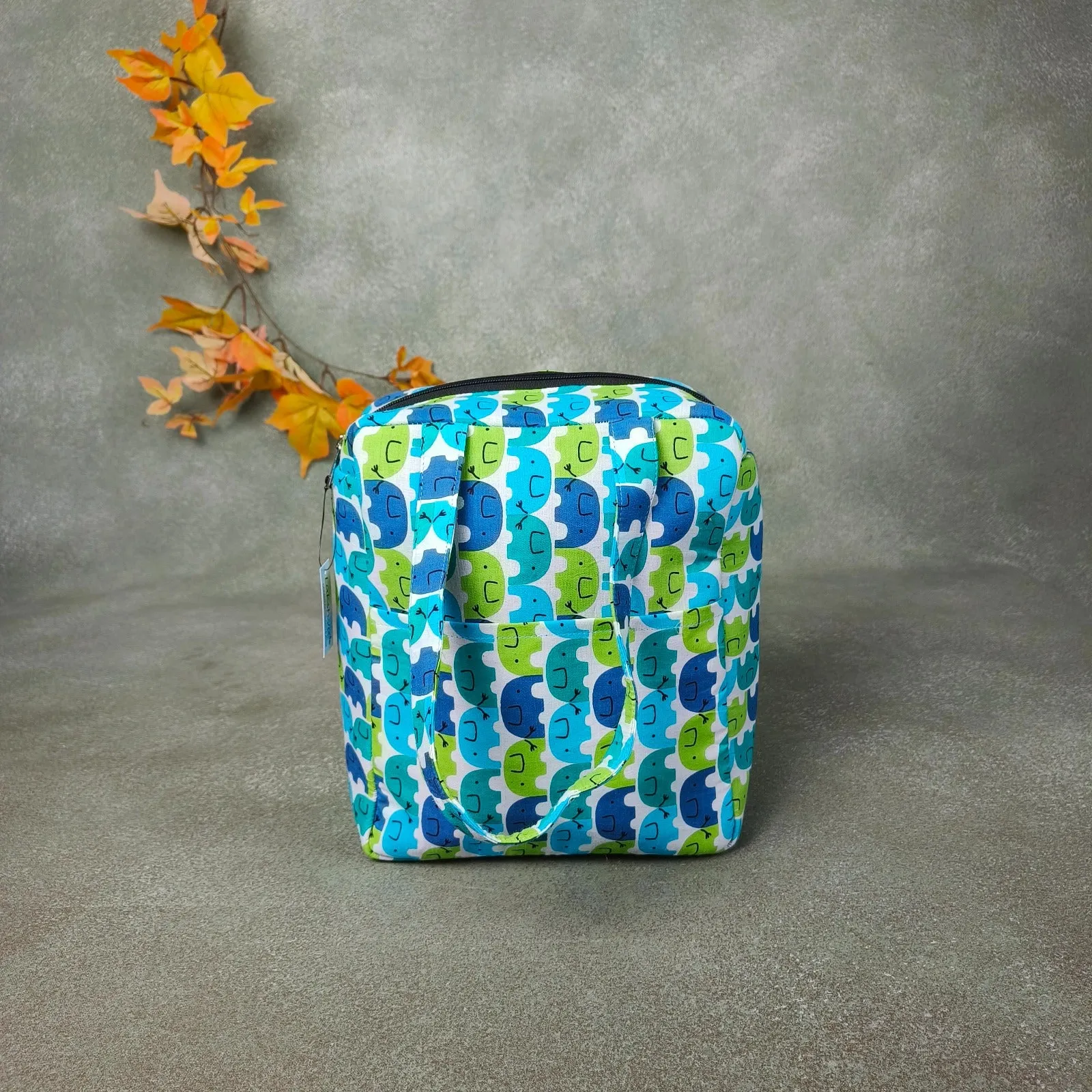 Water Proof Cotton Lunch Bag Animal Prints Design