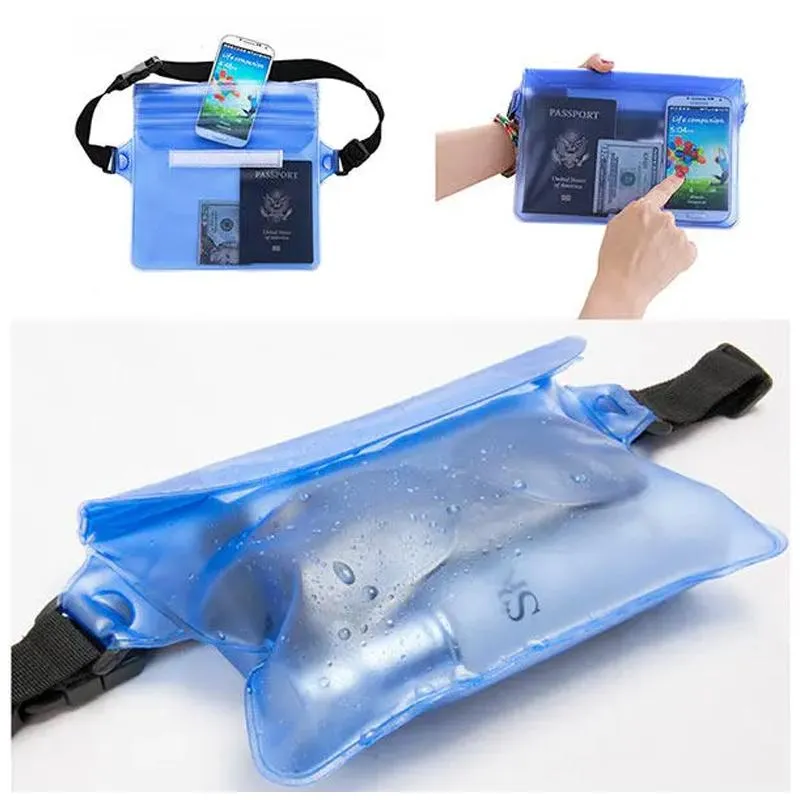 Waterproof bag with adjustable waist strap - protect your belongings