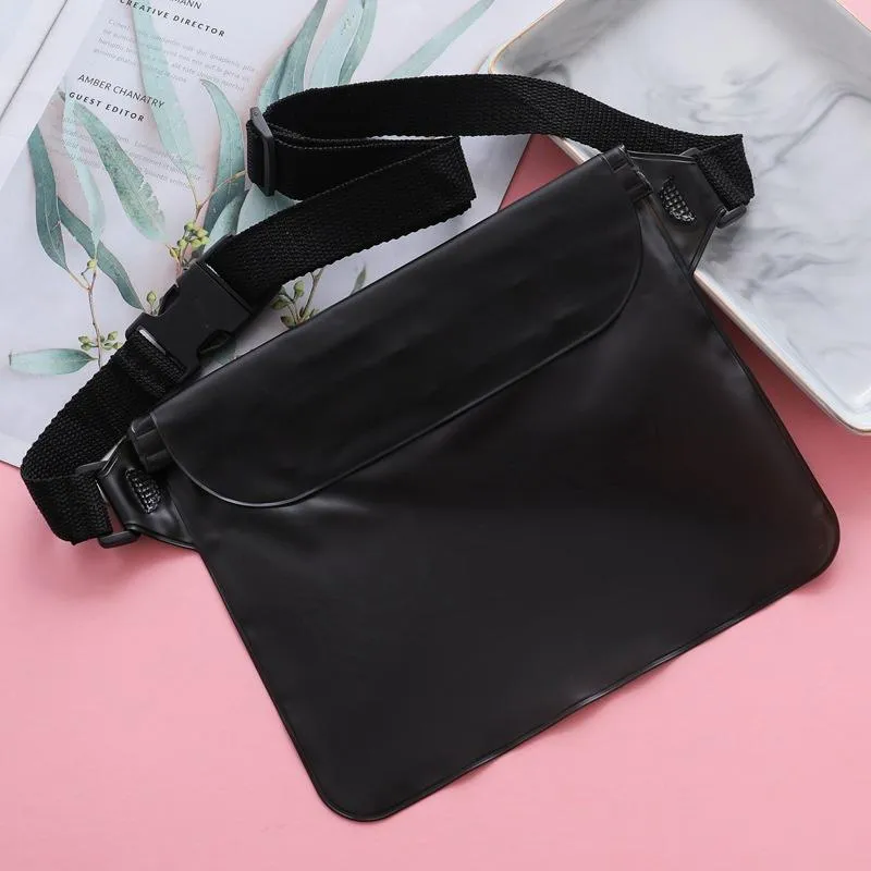 Waterproof bag with adjustable waist strap - protect your belongings