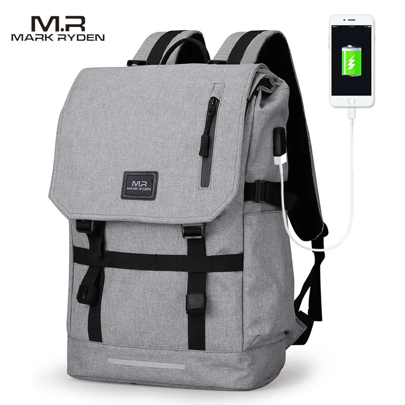 Waterproof Large Capacity 15.6 Inch Laptop Bag Man USB Design Backpack