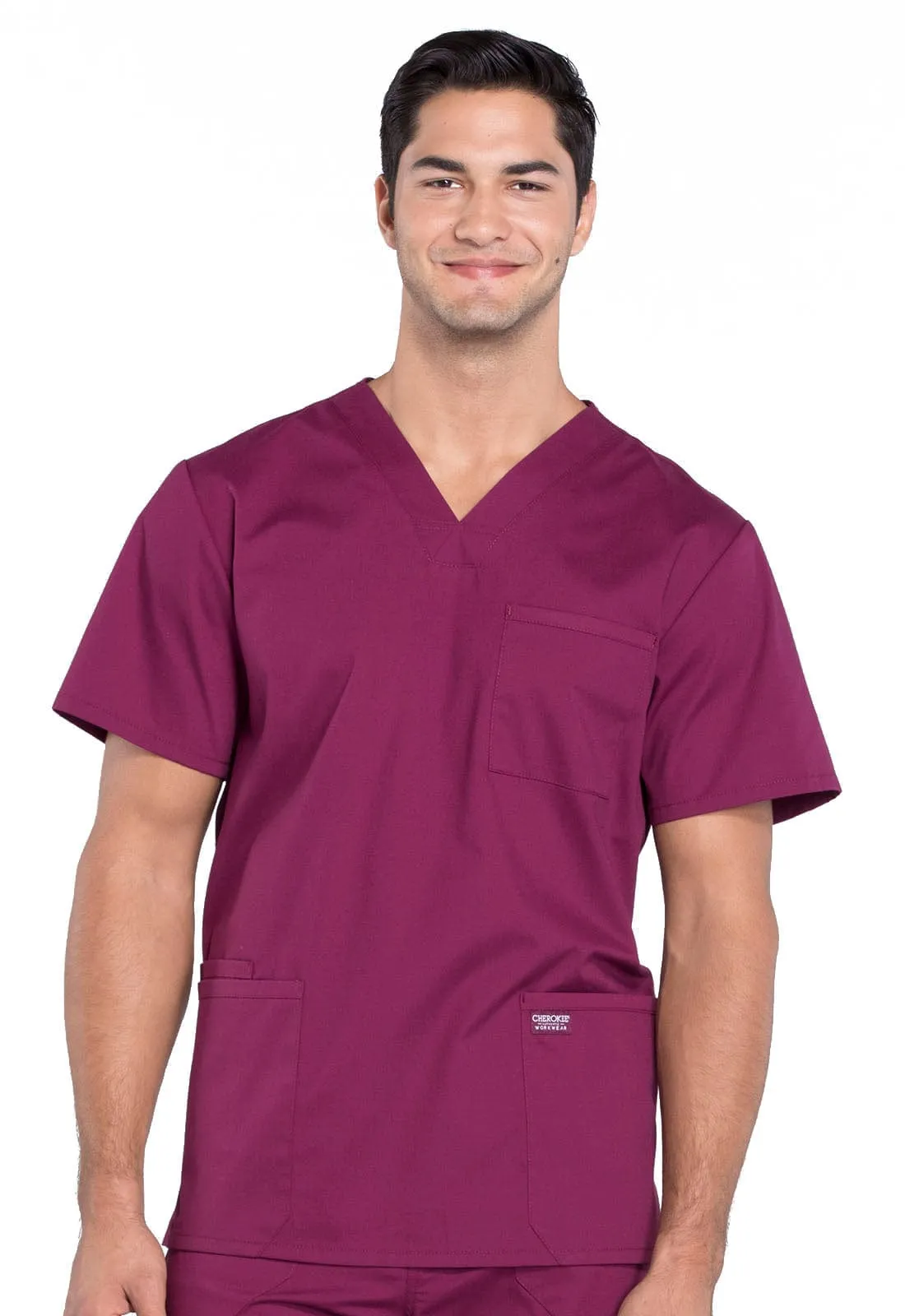 WW Professionals  Men's V-Neck Scrub Top WW695