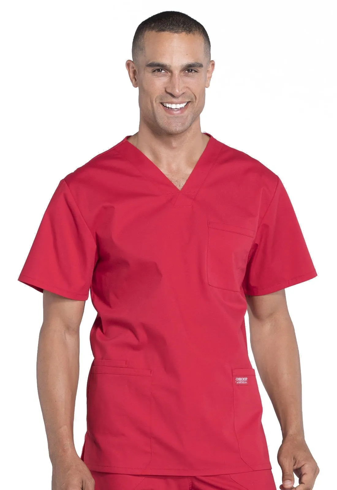 WW Professionals  Men's V-Neck Scrub Top WW695