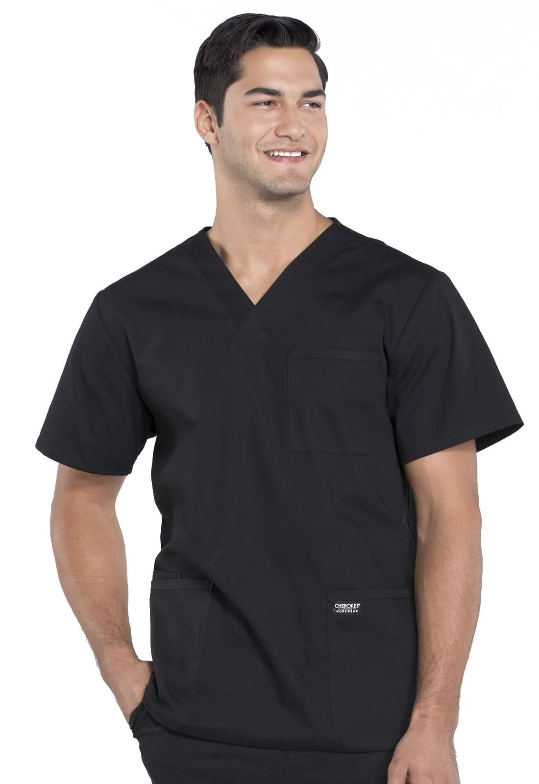 WW Professionals  Men's V-Neck Scrub Top WW695