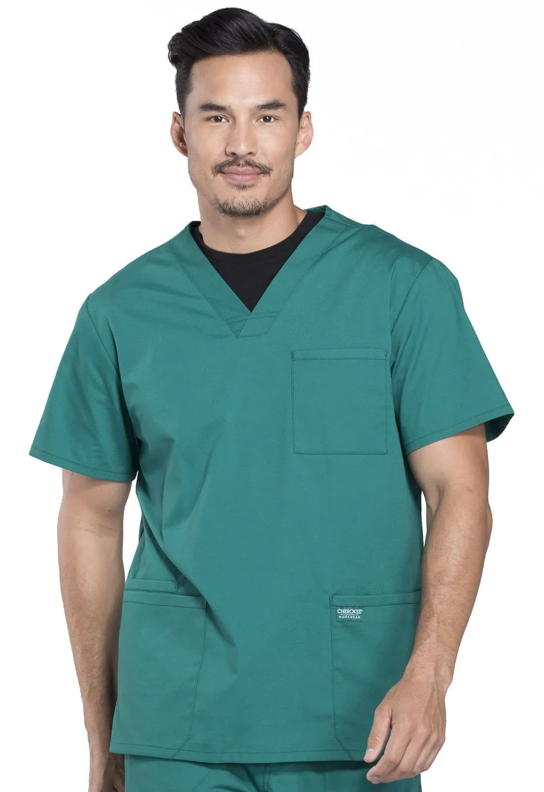 WW Professionals  Men's V-Neck Scrub Top WW695