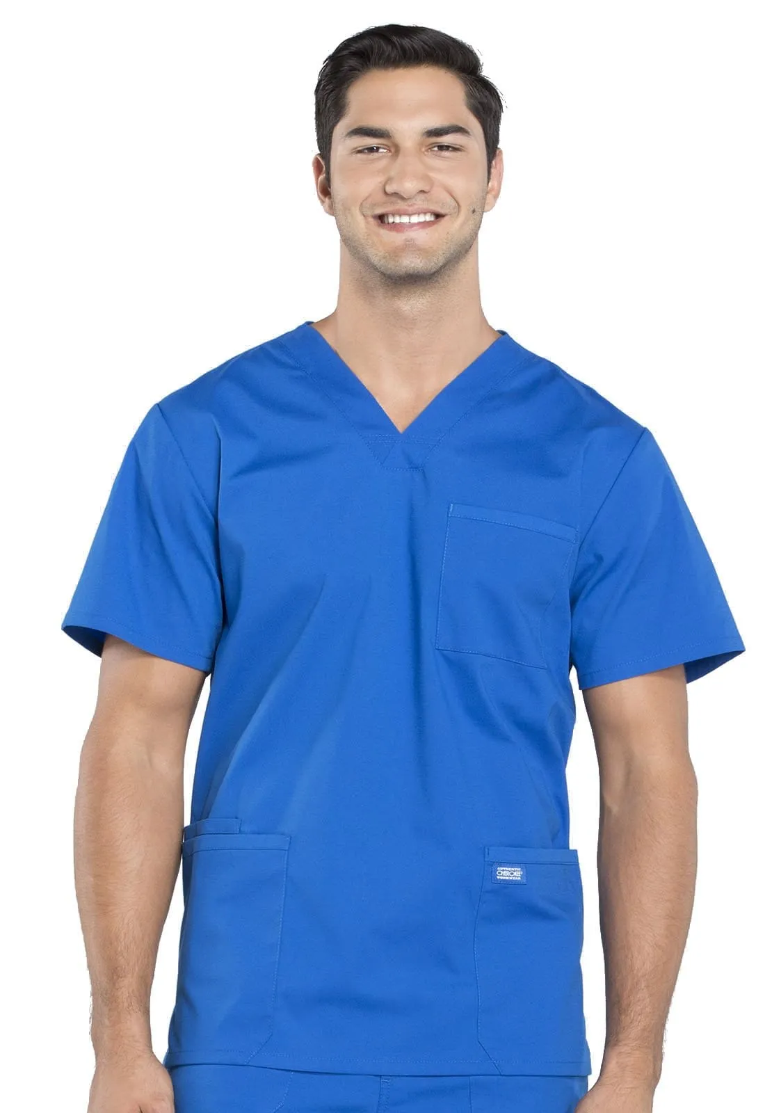 WW Professionals  Men's V-Neck Scrub Top WW695