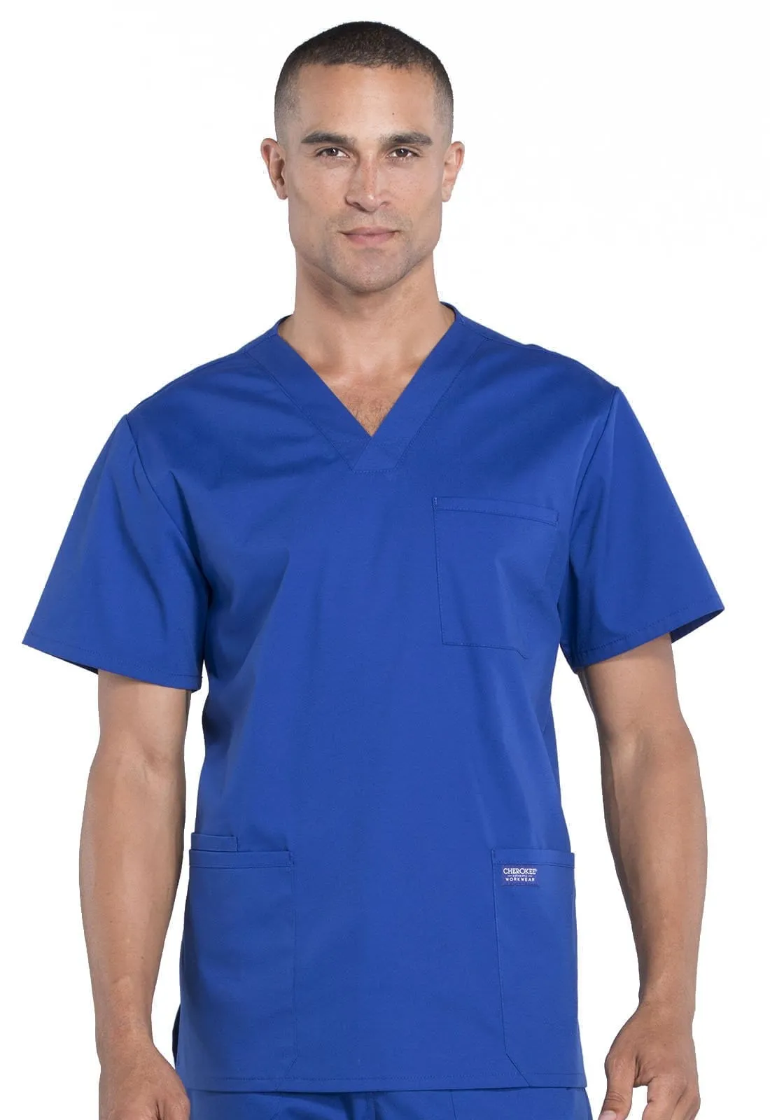 WW Professionals  Men's V-Neck Scrub Top WW695