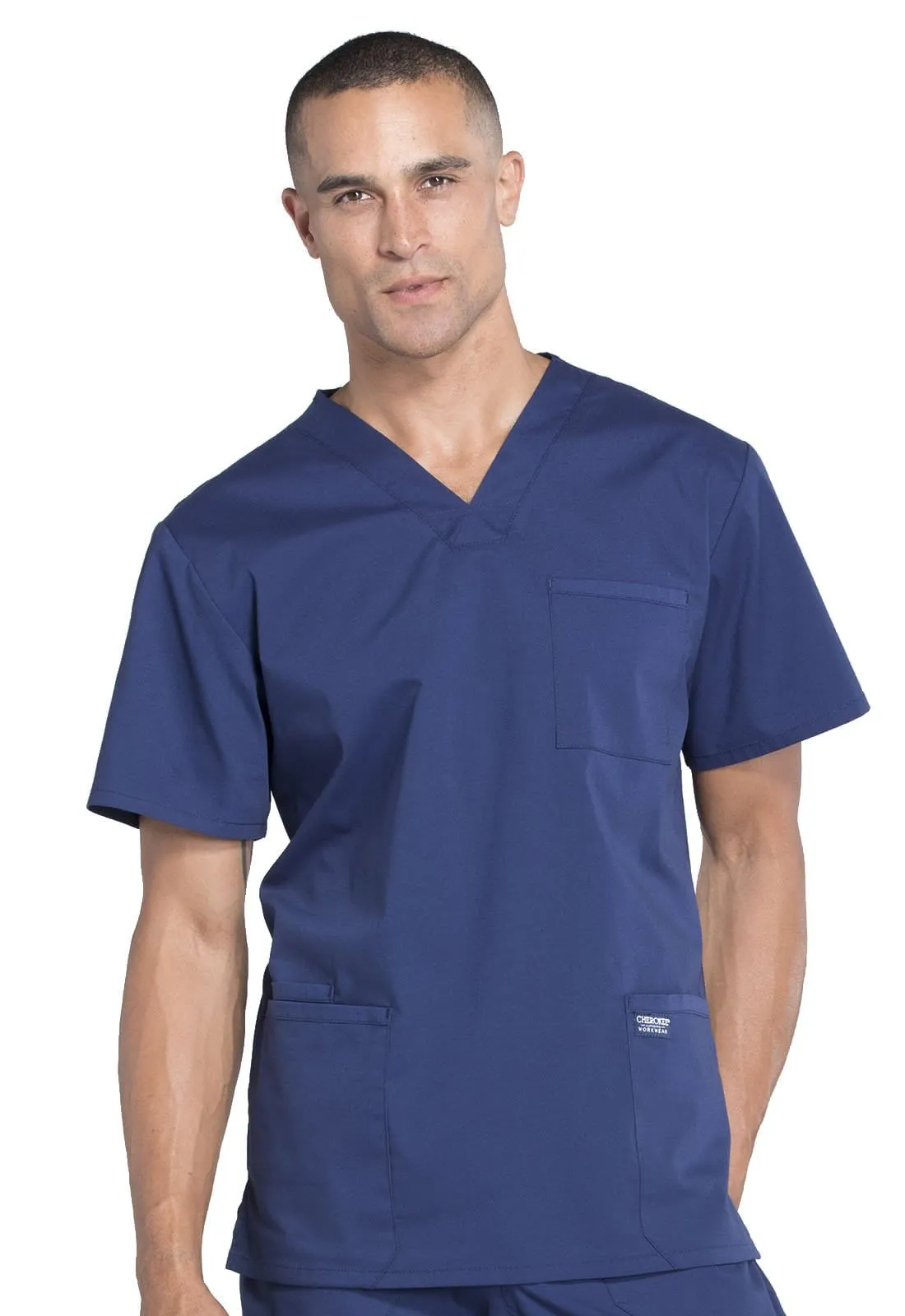 WW Professionals  Men's V-Neck Scrub Top WW695