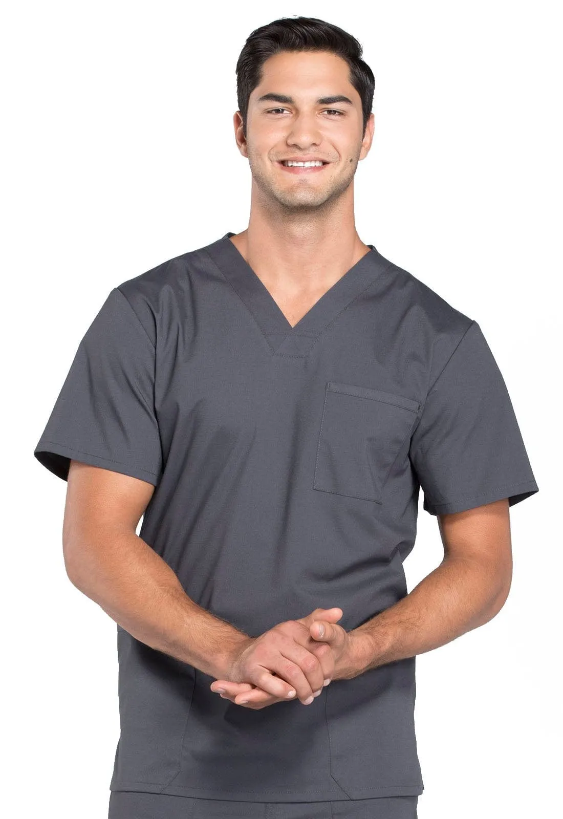 WW Professionals  Men's V-Neck Scrub Top WW695