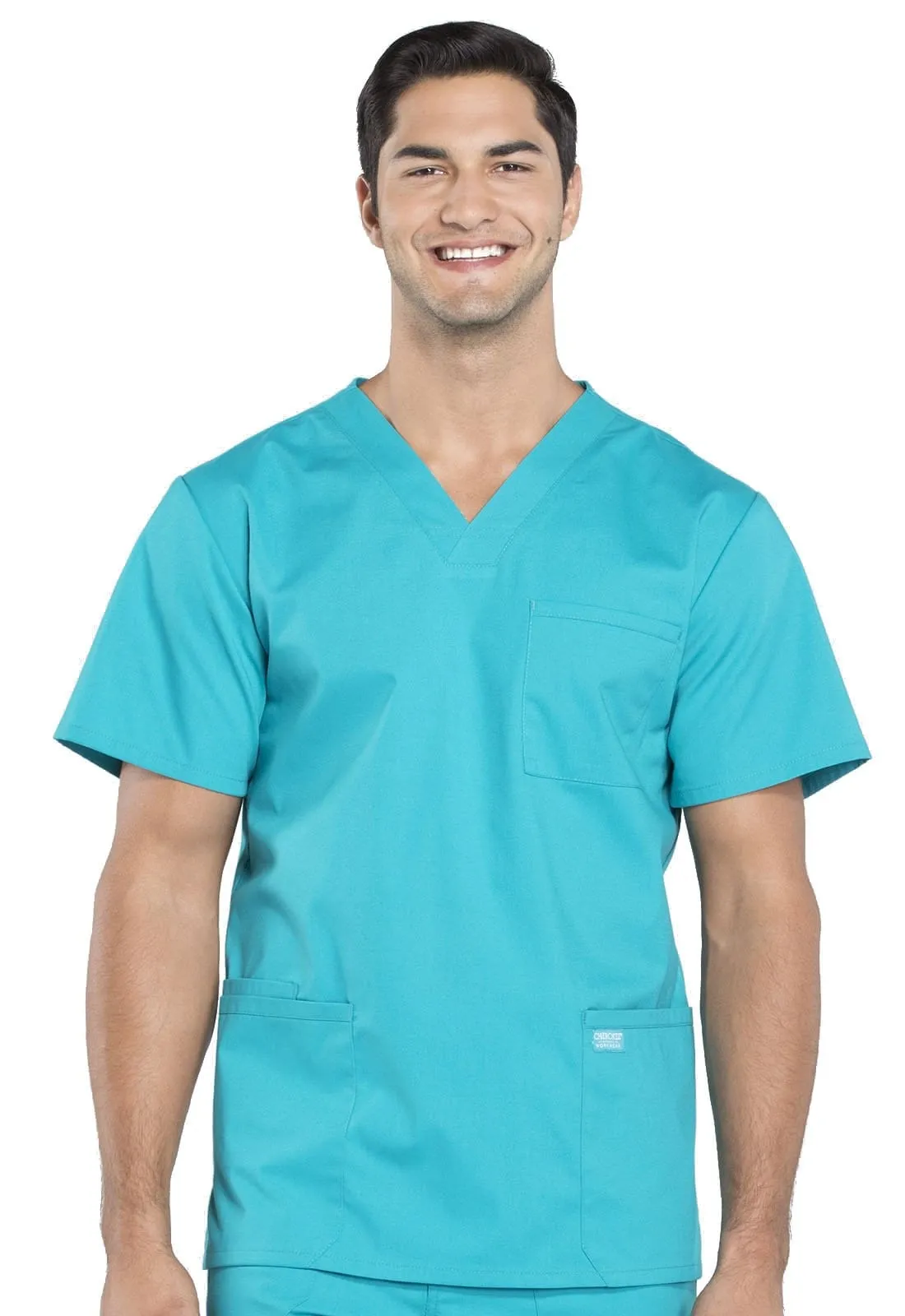 WW Professionals  Men's V-Neck Scrub Top WW695