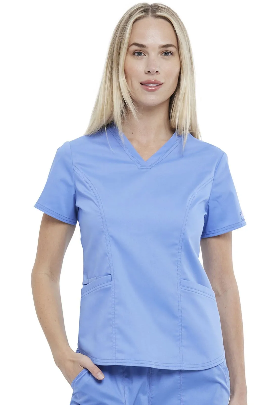 WW Revolution Petite Length V-Neck Scrub Top WW612P