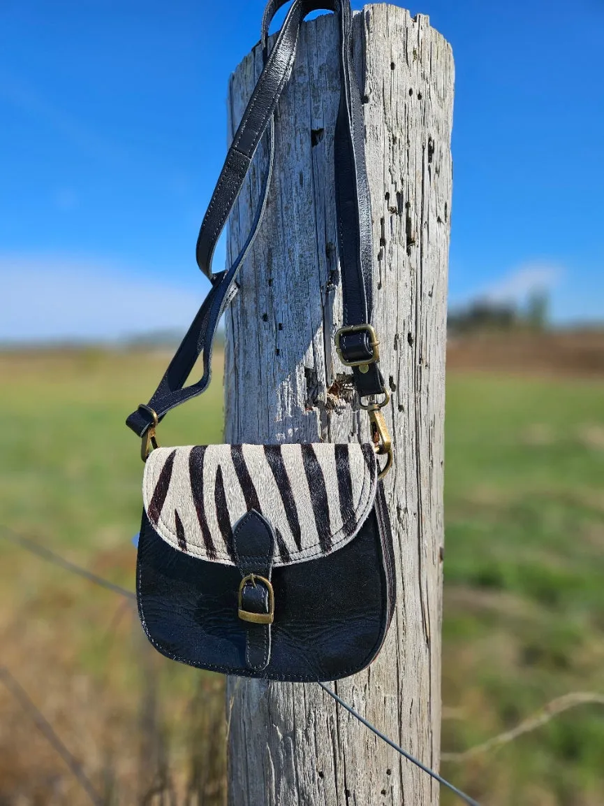 Zebra Printed Cowhide Purse