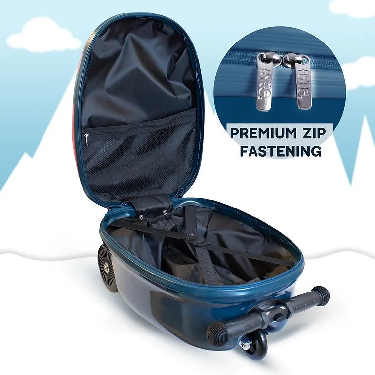 Zinc Flyte Scooter Suitcase Children's Luggage - Perry The Penguin